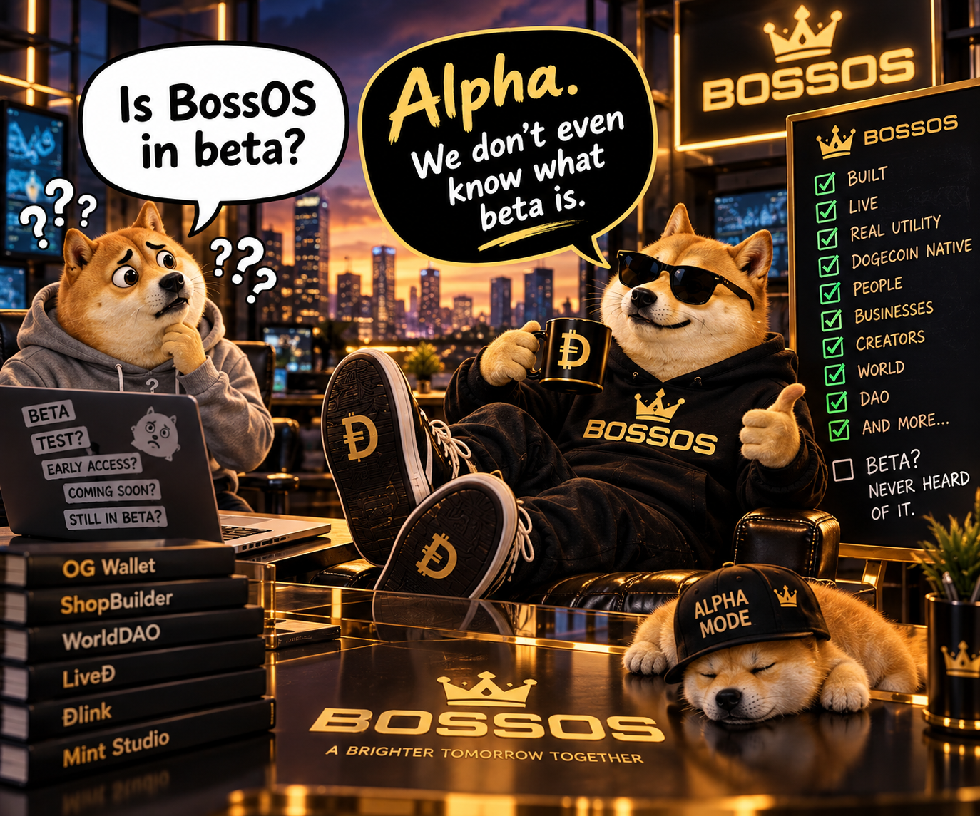 👑 BossOS: ALPHA UNLOCKED — What Even Is Beta? 🐕🚀